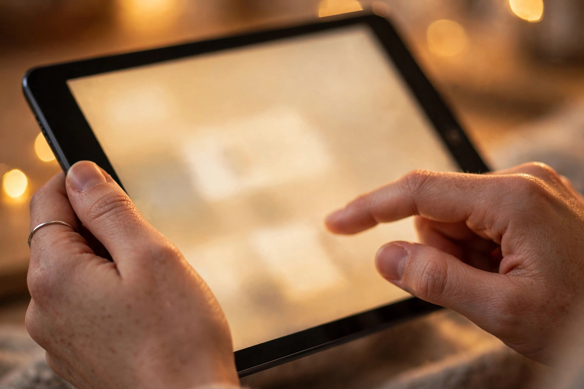 Tablet accessibility features — large text display
